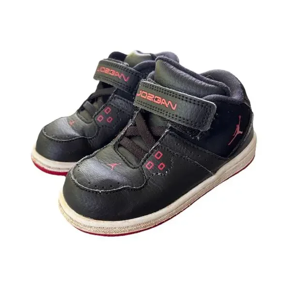 Nike Air Jordan Flight Toddler Size 7C Black Red 351028-045 Shoes
